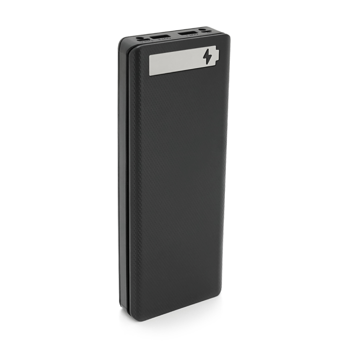 Power bank Voltronic L10 под 10х18650, Flashlight, Output: 5V-2A, Micro-USB, Type-C, Digital display, ABS, PVC, Black, BOX