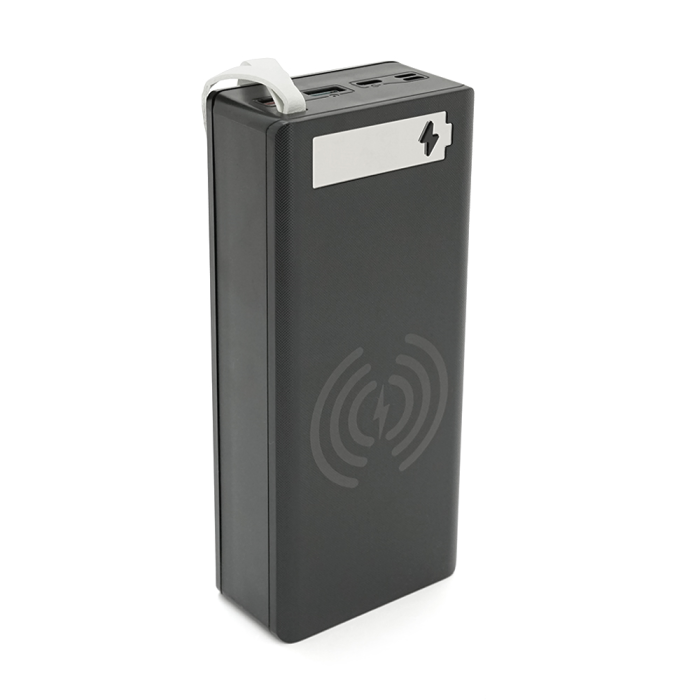 Power bank Voltronic CX16-PD-QI под 16х18650, Wireless charger, Digital display, Output:22.5W, Micro-USB, Type-C, Lightning, ABS, PVC, Black, BOX