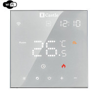 Терморегулятор програмний для теплої підлоги Castle AC602H з функцією WI-FI (Білий)