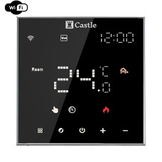 Терморегулятор програмний для теплої підлоги Castle AC602H з функцією WI-FI (Чорний)