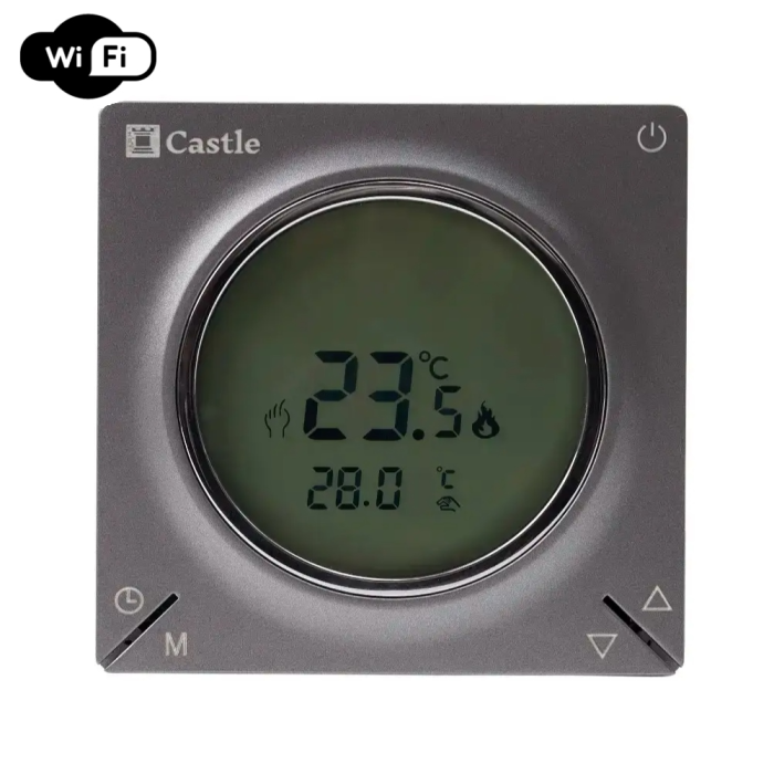 Терморегулятор програмування Castle AC829H з функцією WI-FI (Графіт)