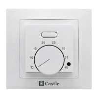 Терморегулятор механічний для теплої підлоги Castle AC308H білий