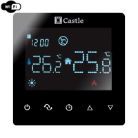 Терморегулятор програмрванний Castle AC606H з функцією WI-FI (Чорний)