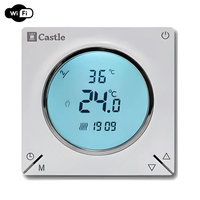 Терморегулятор програмування Castle AC829H з функцією WI-FI (Білий)
