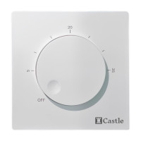Терморегулятор механічний для теплої підлоги Castle AC309H білий