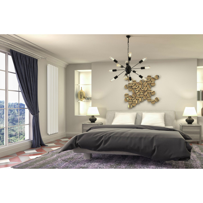 Вертикальный дизайнерский радиатор отопления ARTTIDESIGN Rimini II 6/1800/354/50 белый матовый