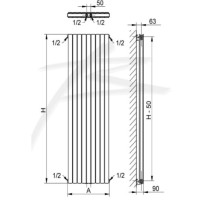 Радіатори дизайнерські Blende 2 H-1600 мм, L-394 мм Betatherm з нижнім підключенням
