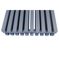 Вертикальний дизайнерський радіатор опалення ARTTIDESIGN Ancona II 10/1800/460/50 сирій матовий