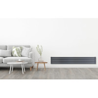 Горизонтальный дизайнерский радиатор отопления ARTTIDESIGN Livorno II G 4/272/1800 серый матовый