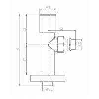 Комплект дизайн кранів ARTTIDESIGN подовжений 1/2” x 1/2” чорний матовий