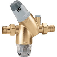 535140 Caleffi 1/2` редуктор зниження тиску з шкалою та фільтром і виходом для манометра (до 40 °С)