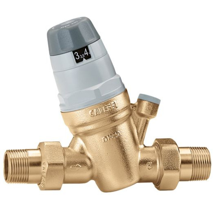 535040 Caleffi редуктор зниження тиску 1/2` зі шкалою регулювання та виходом для манометра (до 40 °С)