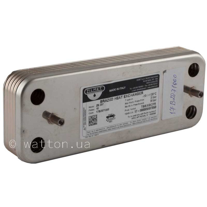 Теплообмінник ГВП Zilmet 16 пластин для котла VIESSMANN