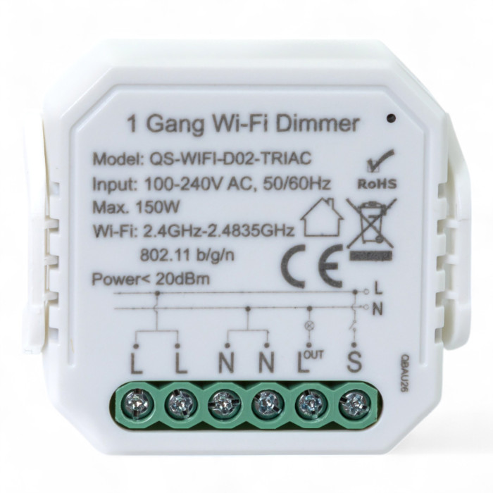 Розумний вимикач - регулятор Tervix Pro Line WiFi Dimmer (1 клавіша)