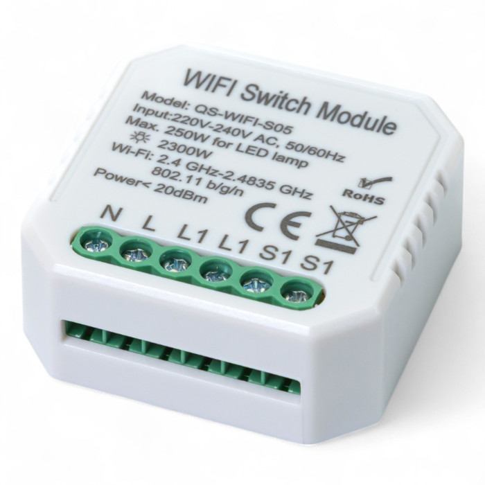 Розумний вимикач Tervix Pro Line WiFi Switch (1 клавіша / розетка)