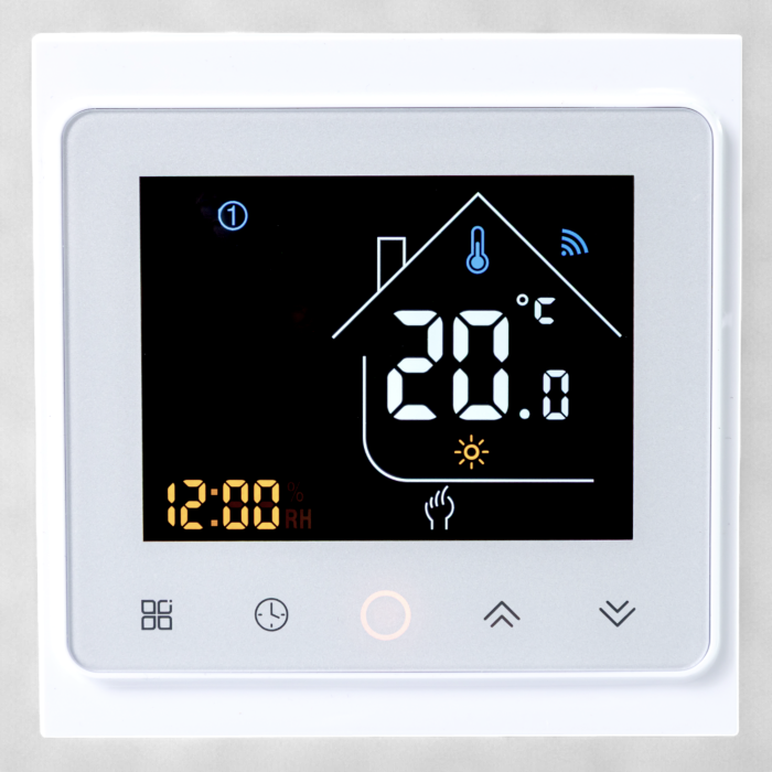 Термостат з ZigBee управлінням Tervix Pro Line для водяної/електричної теплої підлоги, білий