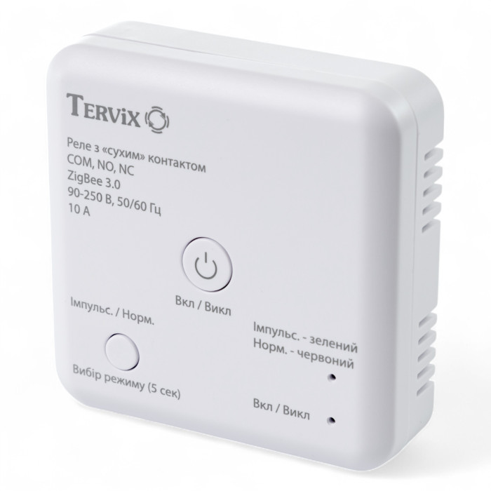 Розумний перемикач Tervix Pro Line ZigBee Dry Contact On/Off (реле з 