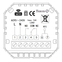 Термостат з ZigBee управлінням Tervix Pro Line для водяної/електричної теплої підлоги, чорний