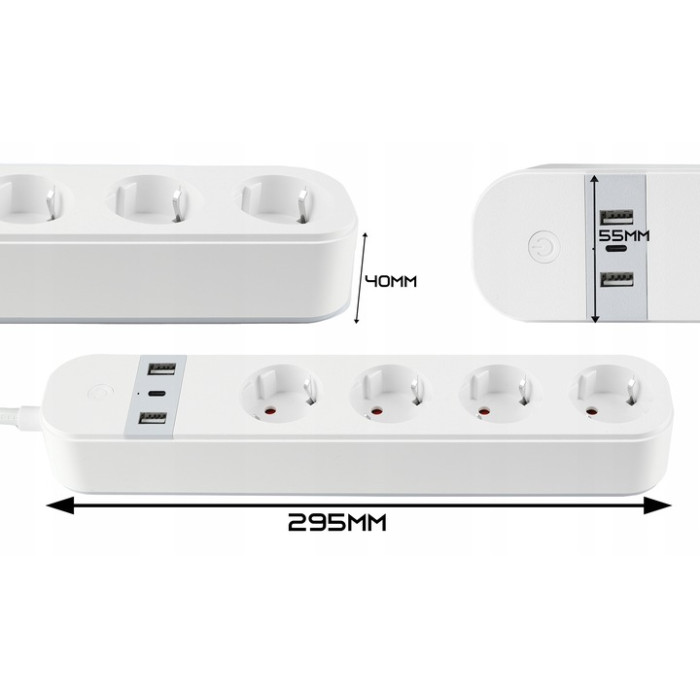 Розумний подовжувач Tervix Pro Line WiFi Power Strip