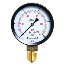 манометр Tervix Pro Line 50 0-10 бар 1/4" рад.