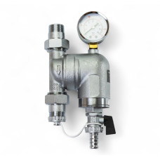 Фільтр поворотний самопромивний з манометром 3/4", латунь, Tervix Pro Line WD