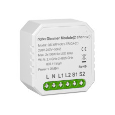 Умный выключатель – регулятор Tervix Pro Line ZigBee Dimmer (2 клавиши)