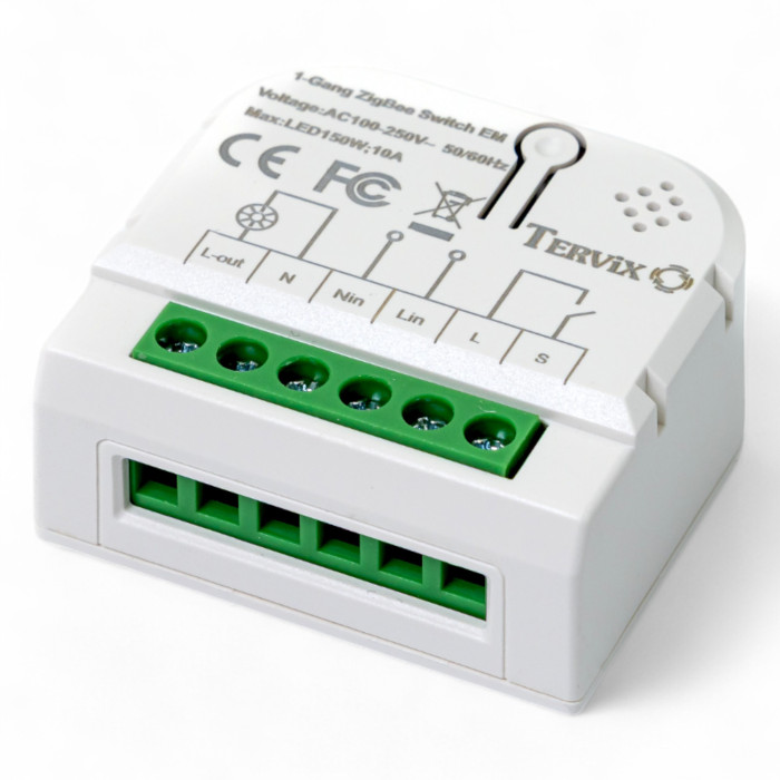 Розумний вимикач Tervix Pro Line ZigBee Switch (1 клавіша / розетка)