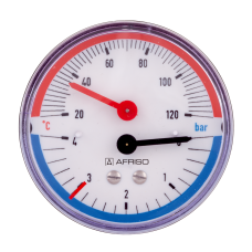 термоманометр ТМ80 0-10 бар, 20-120 С акс.