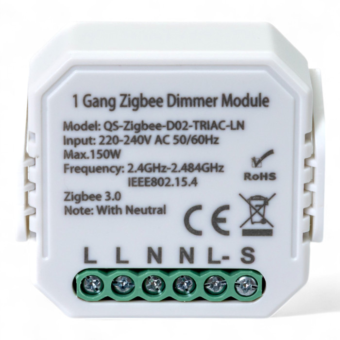 Розумний вимикач - регулятор Tervix Pro Line ZigBee Dimmer (1 клавіша)