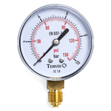 манометр Tervix Pro Line 63 0-10 бар 1/4" рад.