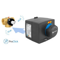 Комплект 3-ход. клапан ARV382 Vario ProClick DN20 Rp3/4" Kvs 3,5-9 + Привід ARM 323 ProClick