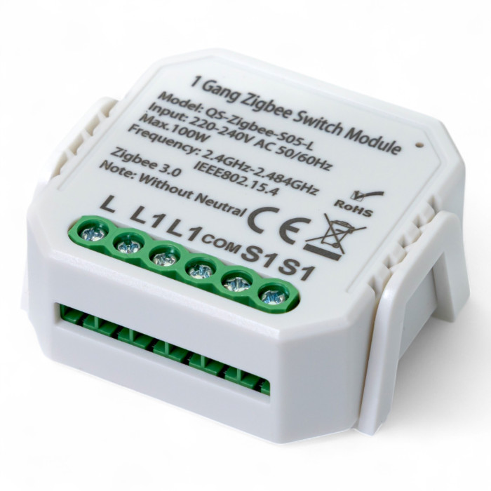 Розумний вимикач Tervix Pro Line ZigBee Switch (1 клавіша), без нуля