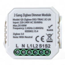 Розумний вимикач - регулятор Tervix Pro Line ZigBee Dimmer (2 клавіші)