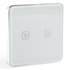 Розумна сенсорна кнопка-вимикач Tervix Pro Line ZigBee Touch Switch (2 клавіші), на батар.