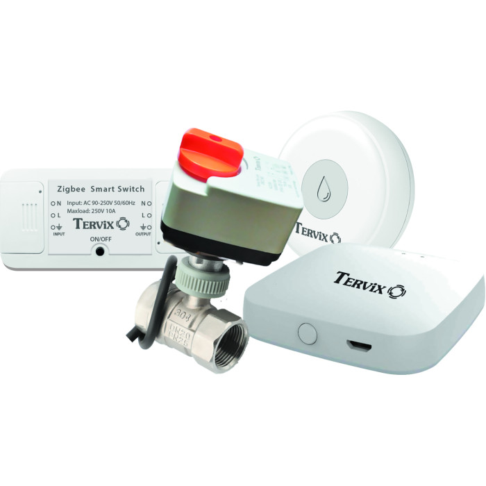 Система защиты от потопа для дома Tervix ZigBee Water Stop Premium на 1 трубу 1/2