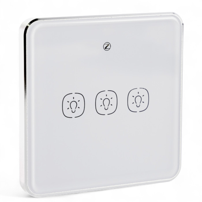 Розумна сенсорна кнопка-вимикач Tervix Pro Line ZigBee Touch Switch (3 клавіші), на батар.