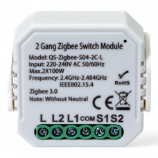Розумний вимикач Tervix Pro Line ZigBee Switch (2 клавіші), без нуля
