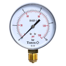 манометр Tervix Pro Line 80 0-10 бар 1/2" рад.