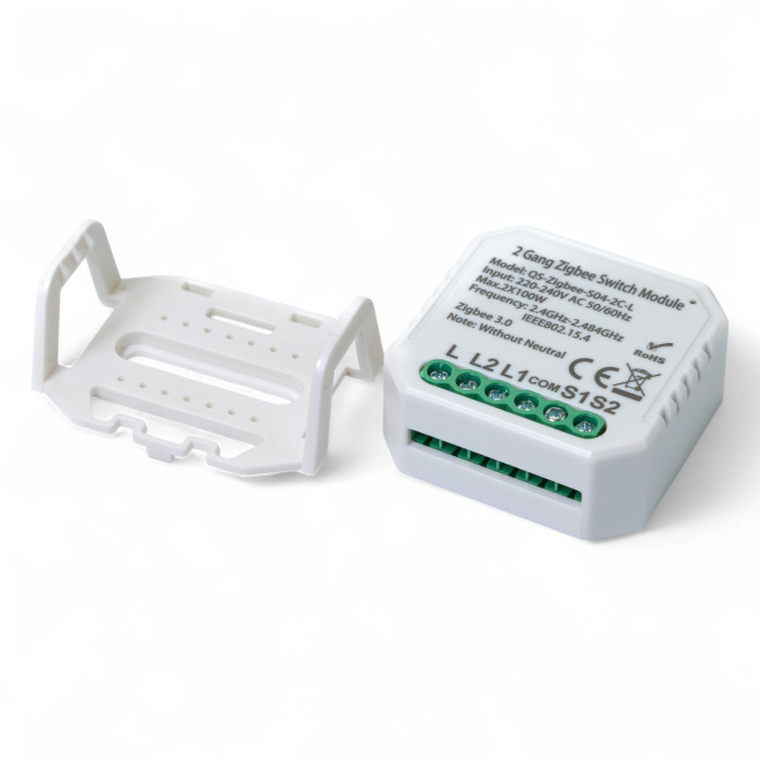 Розумний вимикач Tervix Pro Line ZigBee Switch (2 клавіші), без нуля