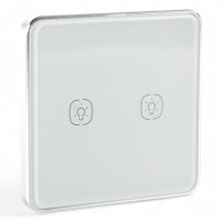 Розумний сенсорний вимикач Tervix Pro Line ZigBee Touch Switch (2 клавіші), без нуля