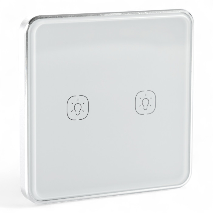 Розумний сенсорний вимикач Tervix Pro Line ZigBee Touch Switch (2 клавіші), без нуля