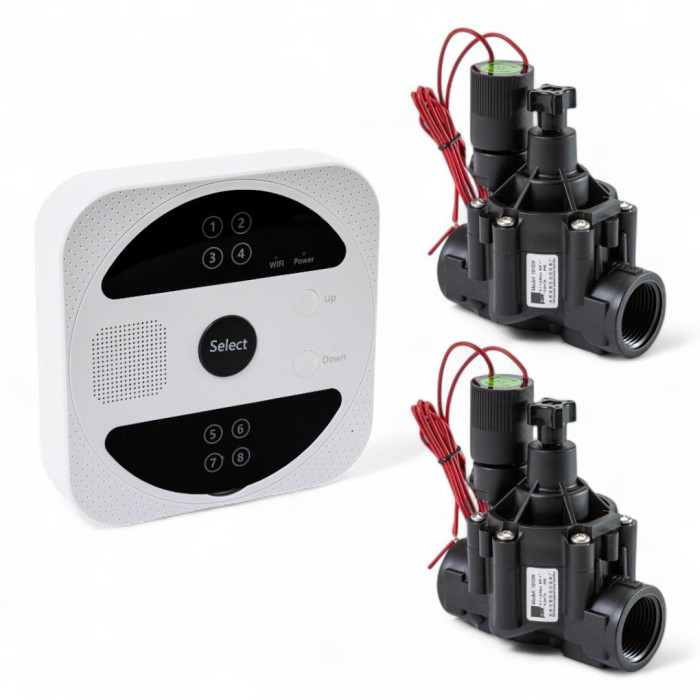Комплект для автоматичного поливу (WiFi контролер + 2 клапани DN32)