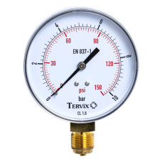 манометр Tervix Pro Line 100 0-16 бар 1/2" рад.