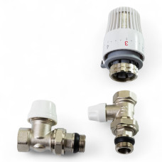 Комплект для підключення радіатора з термоголовкою (прямий) Tervix Pro Line Radiator Set 1
