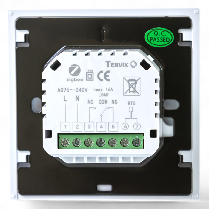 Комплект бездротового управління опаленням ZigBee: термостат вбудов. +  реле (сухий контакт) + Zigbee контролер
