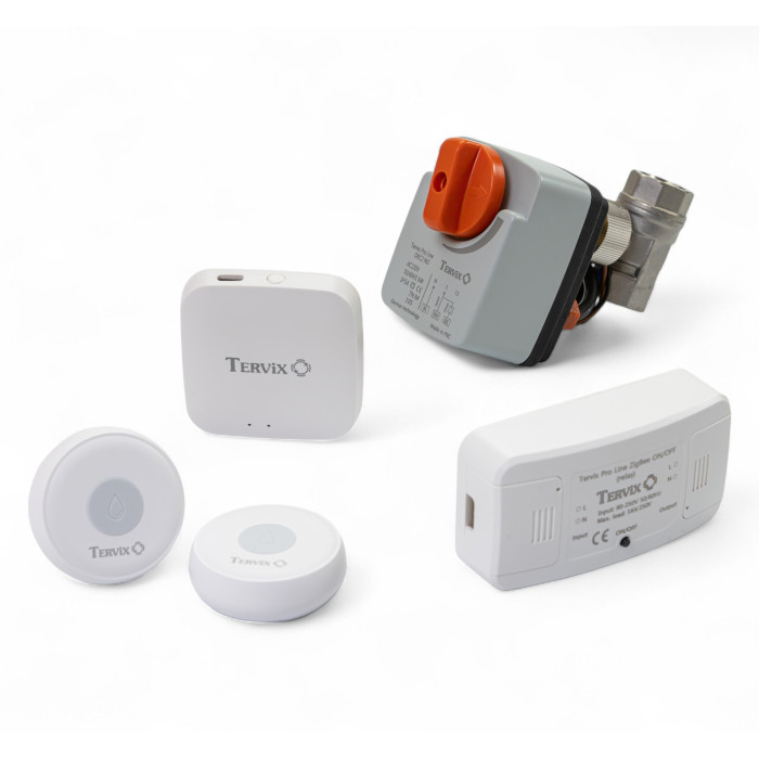 Система захисту від потопу для роз.будинку Tervix ZigBee Water Stop Premium на 1 трубу 1/2