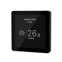 Кімнатний сенсорний термостат з WiFi управлінням Tervix Pro Line WiFi TouchScreen Thermostat (підлога), чорний