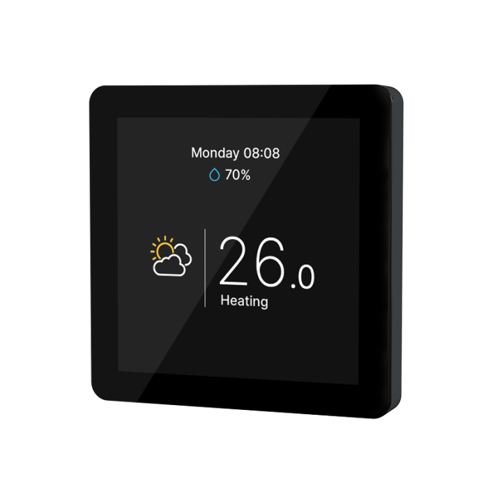 Кімнатний сенсорний термостат з WiFi управлінням Tervix Pro Line WiFi TouchScreen Thermostat (підлога), чорний