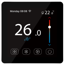 Кімнатний сенсорний термостат з WiFi управлінням Tervix Pro Line WiFi TouchScreen Thermostat (котел), чорний