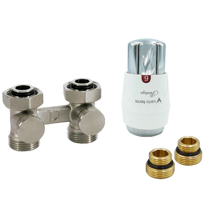 Комплект Vario Term, Standard тип V, Prestige, прямой, белый/хром, PRNYGS0201C/FP (with nipples)